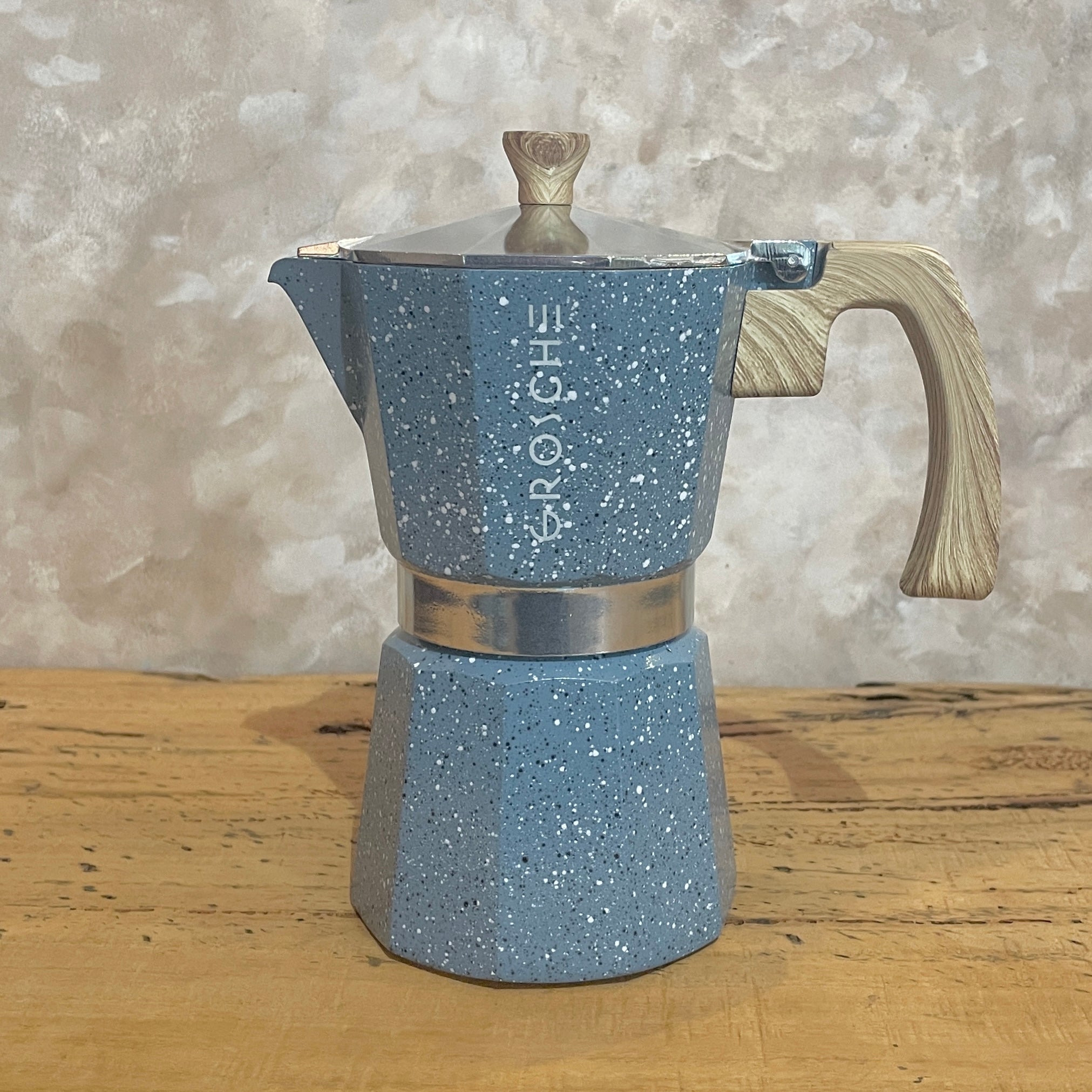 Caffettiera italiana 6 tazze Grosche blu - Malongo